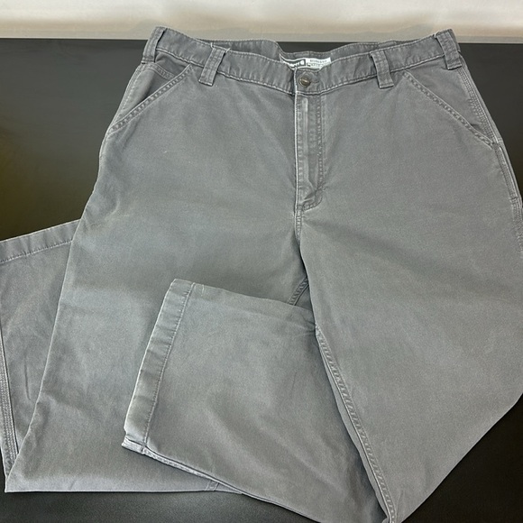Carhartt Gray Rugged Flex Relaxed Fit Canvas Work Pant 40X30 BN2291-M 6 pockets - Picture 5 of 16